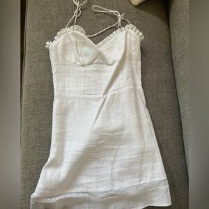 White Reformation Linen Dress